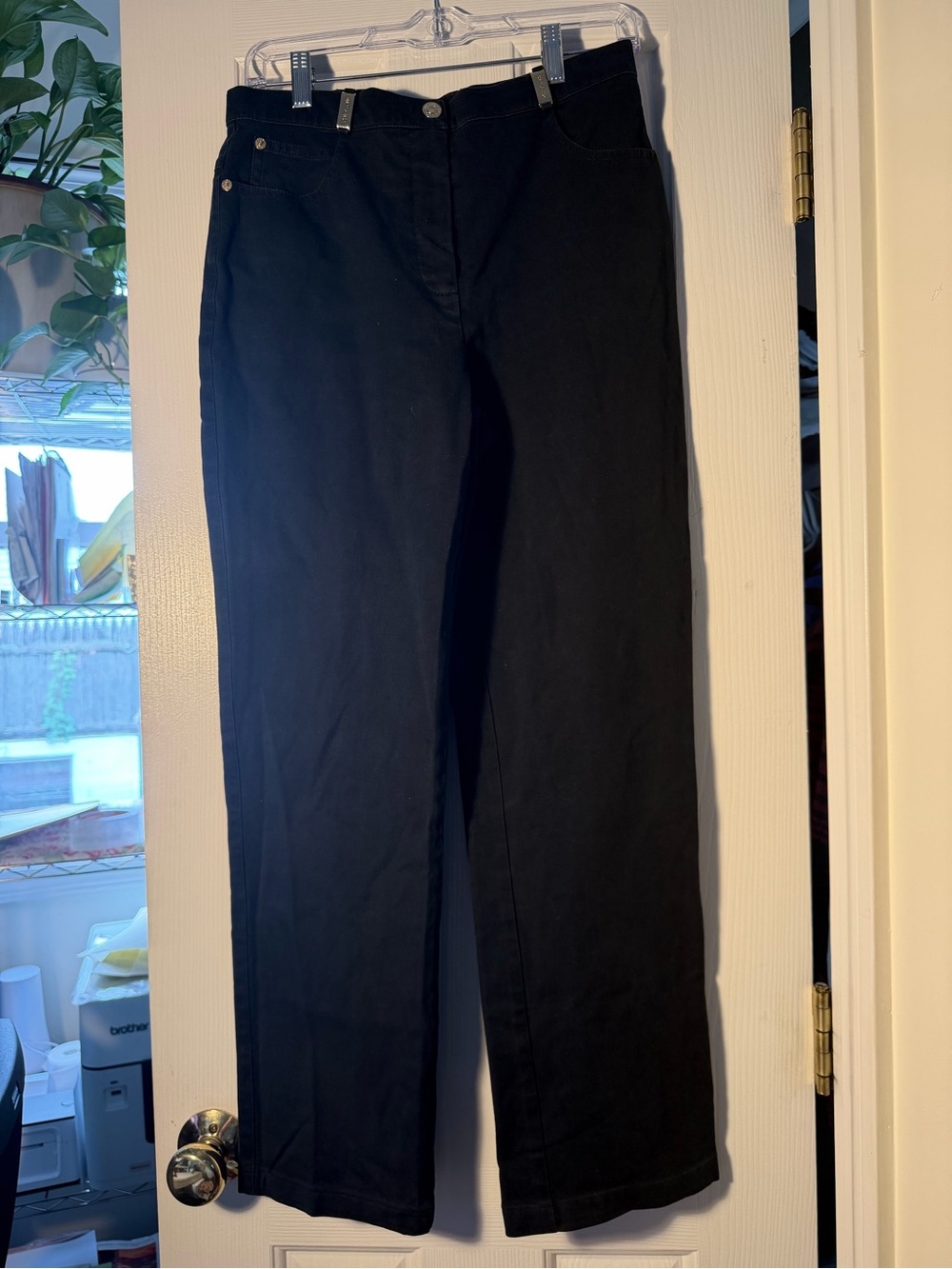 St John Sport 5 Pocket Black Pants. Classic Straight. Sz 8